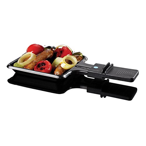 Princess Parrilla 162800 Grill Party Raclette, 600 W, acero inoxidable, 4 personas, color negro