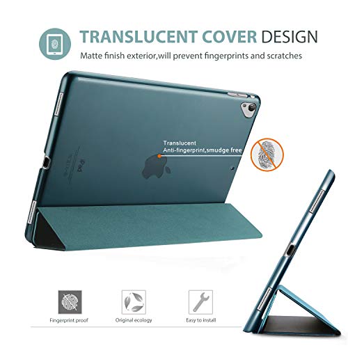 ProCase Funda Inteligente para iPad Pro 12.9" 2017/2015 (Modelo Viejo), Carcasa Folio Ligera y Delgada con Smart Cover/Reverso Translúcido/Soporte para iPad Pro 12.9 1ª 2ª Generación –Verde Azulado