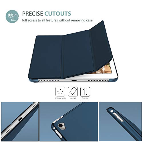 ProCase Funda Inteligente para iPad Pro 9,7" 2016, Carcasa Folio Ligera y Delgada con Smart Cover/Reverso Mate Translúcido/Soporte para Apple iPad Pro 9.7 Pulgadas A1673 A1674 A1675 -Azul Marino