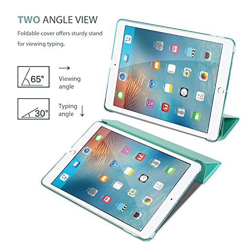 ProCase Funda iPad 9,7" 6.ª 2018/5.ª 2017, Estuche Delgado Ligero Carcasa con Soporte Tapa Inteligente Reverso Translúcido para iPad 9,7 Pulgadas –Menta