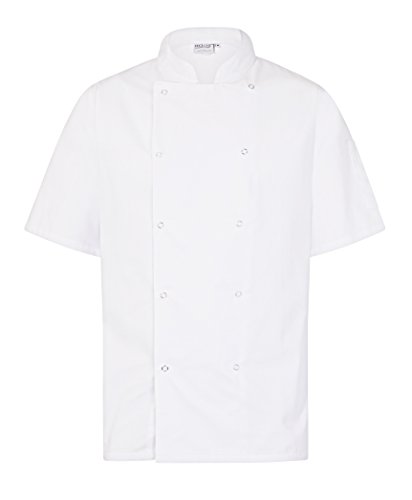 ProLuxe - Chaqueta Chef - Hombre Negro Blanco S