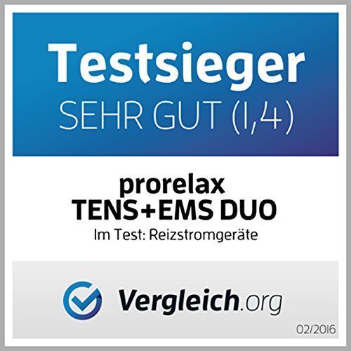 prorelax TENS+EMS DUO - Electroestimulador, 2 terapias con un aparato