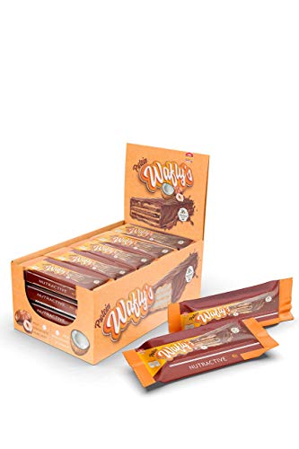 PROTEIN WAFLYS CAJA (18 x 35 grs) Choco Avellana - Barrita energético-proteica de barquillo