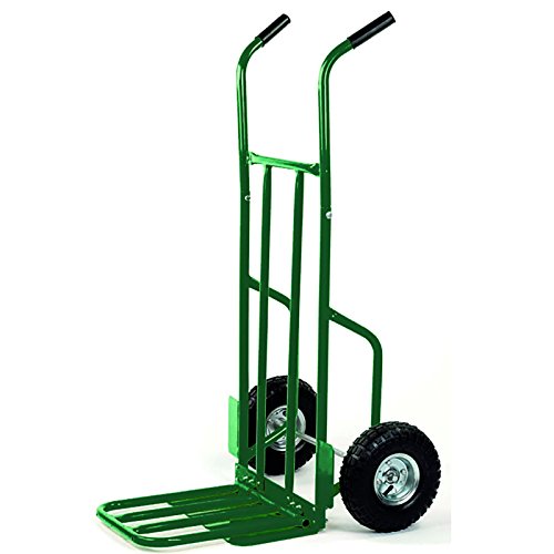 Provence Outillage Online 07511 - Carrito para leña, carga máxima de 250 kg, ruedas hinchadas, color verde