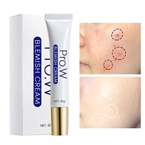 Pro.W Blemish Cream Skin Repair Ungüento Reduce el acné quístico, granos, manchas y cicatrices en la cara, espalda, cuerpo y glúteos