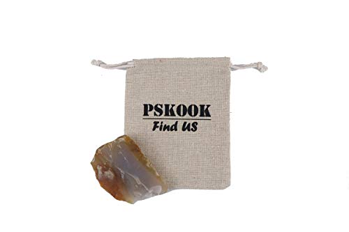 PSKOOK Kit Flint Steel Striker con Bolsillo Fuelle Primitivo Fire Starter Inglés Flint Stone Steel Striker (Roca)