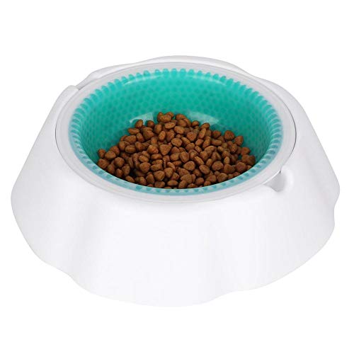 Pssopp Tazón de enfriamiento rápido para Mascotas Tazón de Agua para enfriamiento de Perro Tazón de Agua de Hielo Alimentación Segura Comida fría Alimentación de Agua Frosty Bowl