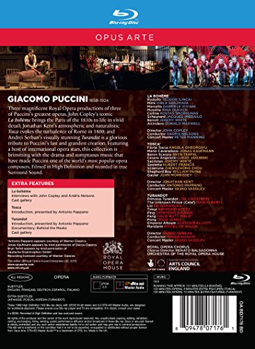 Puccini: La Bohème, Tosca & Turandot (Royal Opera House) [3 Blu-rays] [Blu-ray]