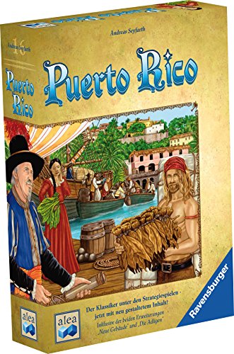 Puerto Rico: Der Klassiker unter den Strategiespielen - jetzt mit neu gestaltetem Inhalt! Inklusive der beiden Erweiterungen "Neue Gebäude" und "Die Adligen"