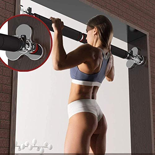 Pull-up barras del bastidor de la puerta de barras horizontales, Chin Up Bar ¿Con seguridad cerradura y la alfombrilla antideslizante, Home Fitness Equipment, 150 kg de carga, ajustable 68-90cm GAGEAA