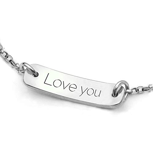 Pulsera de barra de plata esterlina personalizada MAMA, MAMMA, MADRE, MOM o MUM para el Día de la Madre o Cumpleaños, regalo para mamá