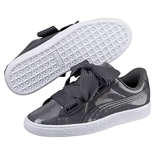 PUMA Basket Heart Patent Wn's, Zapatillas para Mujer, Gris (Iron Gate-Iron Gate), 36 EU