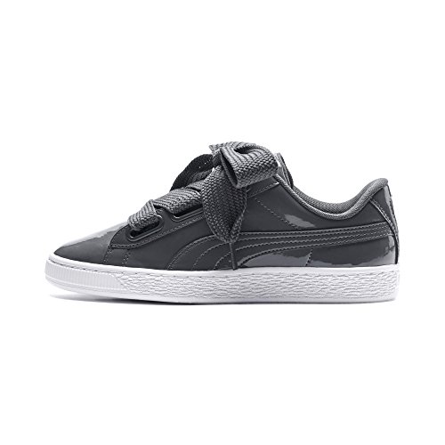 PUMA Basket Heart Patent Wn's, Zapatillas para Mujer, Gris (Iron Gate-Iron Gate), 36 EU