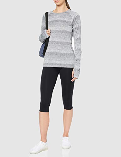 Puma Epic L/S tee W – Camiseta, Otoño-Invierno, Mujer, Color Medium Gray Heather-puma Black, tamaño Small