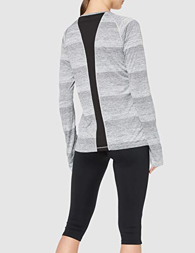 Puma Epic L/S tee W – Camiseta, Otoño-Invierno, Mujer, Color Medium Gray Heather-puma Black, tamaño Small