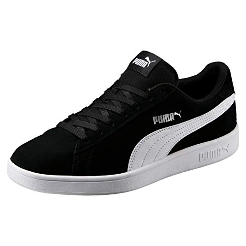 PUMA Smash v2, Zapatillas Unisex Adulto, Negro (Black White Silver), 39 EU