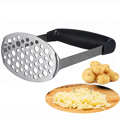 Puré de Patata, Smaier Masher Machacador Perforada de Acero Inoxidable y Superficie Lisa Diseñado Para Aplastar las Patatas