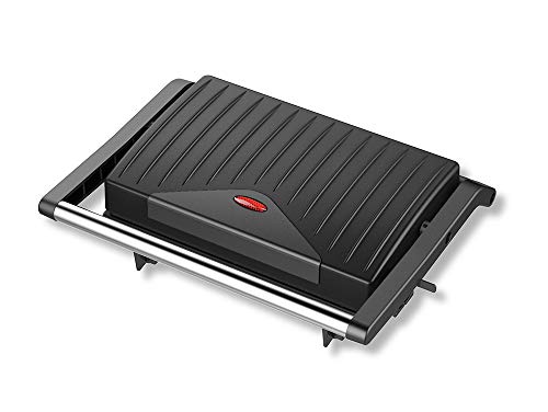 PURLINE Grill Plancha eléctrica compacta 750 W con Placas antiadherentes Apertura 90 Grados