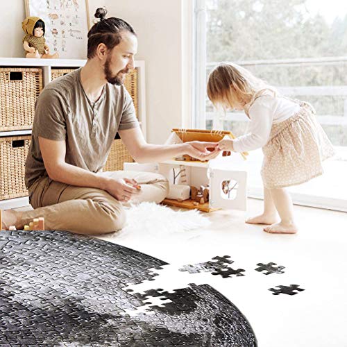 Puzzle Redondo de 1000 Piezas, Puzzle Circulares en Forma de Luna y Tierra Bricolaje, Puzzle Circular de Alta Dificultad, Juego de Puzzle, Juego Familiar, Decoración del Hogar, Regalo de Cumpleaños