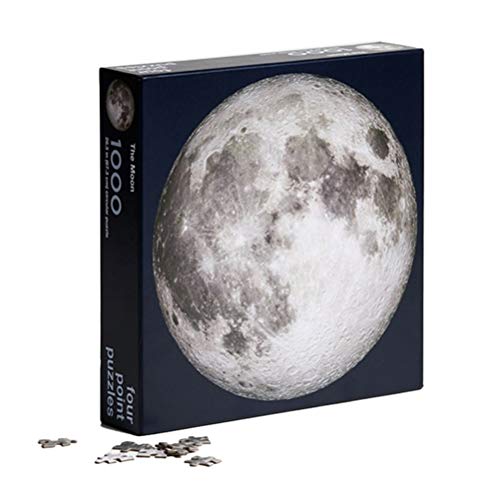 Puzzle Redondo de 1000 Piezas, Puzzle Circulares en Forma de Luna y Tierra Bricolaje, Puzzle Circular de Alta Dificultad, Juego de Puzzle, Juego Familiar, Decoración del Hogar, Regalo de Cumpleaños