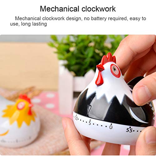 Qazwsxedc para la Cocina Forma de Pollo de 60 Minutos de cocción Cocina mecánica Conde de Down de Alarma del cronómetro decoración de hogares Gadget, Color al Azar DeliveryXY