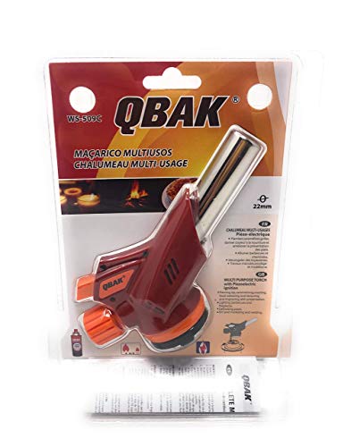 Qback - Cabezal Soplete de Gas con Adaptador - Soplete de Cocina - Encendedor - Ø 22 mm - Diseño 1