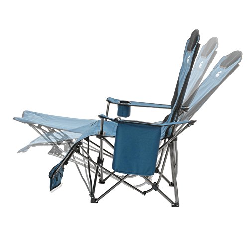 Qeedo Johnny Relax Silla para Acampada, Tumbona reclinable - Azul