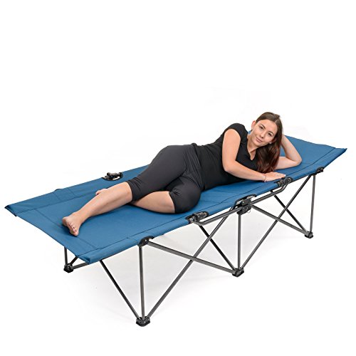 Qeedo Quick Jimmy Cama de Camping XXL Plegable - Azul