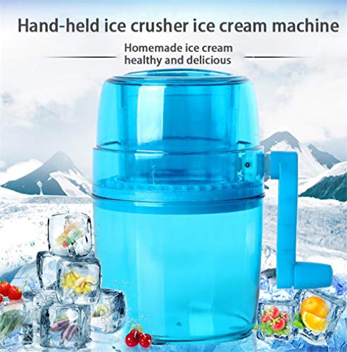 QIANHUA Trituradora de Hielo Manual portátil, máquina de Afeitar, manivela de Hielo para niños, trituradora de Cono de Nieve, máquina para Hacer Helados, Herramientas de Cocina