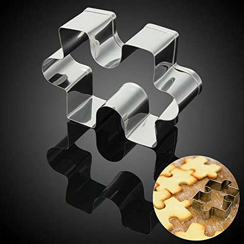 qinlee Acero Inoxidable Galletas Galletas Pasteles Galletas Cortadores forma Netter Puzzle DIY Cookies Navidad Moldes Jabón Mold mazapán pasteles decorar