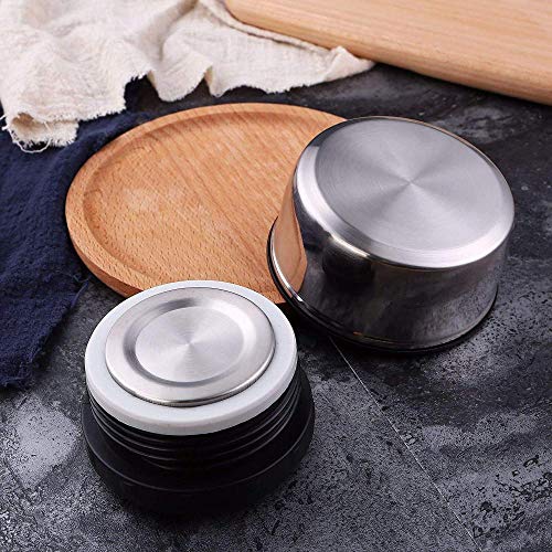 QinTian Termo Taza mágica chapada en Cobre Jarra de Comida aislada de Acero Inoxidable Doble Capa Olla hervida Aislamiento Caja de Almuerzo Avena 700ml vacío