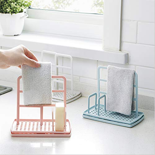 Qisiewell Organizador de Fregadero de Cocina Blanco para el Fregadero de Cocina Organizador de Carrito Soporte de Utensilios para Pasteles de Bricolaje Plástico ABS