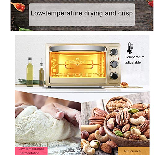 QJJML Horno Pan 30L,Horno EléCtrico PequeñO,MultifuncióN, Completamente AutomáTico,De Gran Capacidad,Horquillas Rotativas De 360 °,TemporizacióN De 60 Minutos,FermentacióN A Baja Temperatura