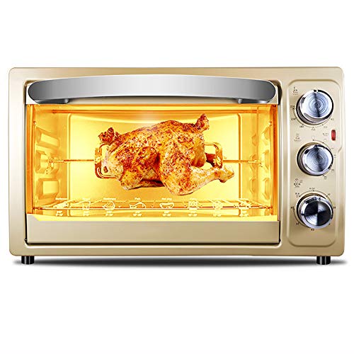 QJJML Horno Pan 30L,Horno EléCtrico PequeñO,MultifuncióN, Completamente AutomáTico,De Gran Capacidad,Horquillas Rotativas De 360 °,TemporizacióN De 60 Minutos,FermentacióN A Baja Temperatura