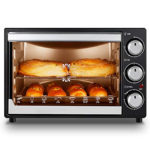 QJJML Horno Sobremesa,Horno CoccióN 32 litros Gran Capacidad para Uso DoméStico,Control De Temperatura PrecisióN Horneado Profesional Galletas, Funcionamiento Rotativo,Limpio Y Sin Preocupaciones