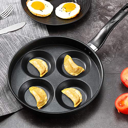 QQDL Sartén 4 moldes de Huevo Frito Huevos fritos moldes Anillos aptas para Todo Tipo de cocinas Incluso inducción aptas para Todo Tipo de cocinas incluida inducción y vitrocerámica