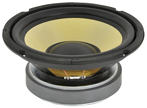 QTX Woofer - Altavoz de 8" (cono de kevlar), negro y amarillo