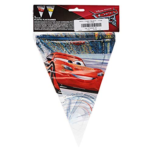 Qualatex 79711 Disney Cars 3 - Bandera triangular para fiestas , color/modelo surtido