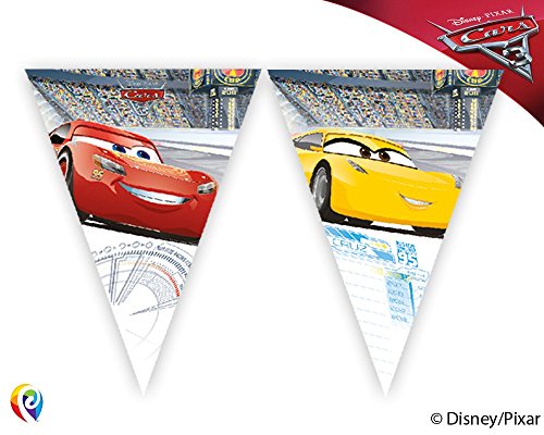 Qualatex 79711 Disney Cars 3 - Bandera triangular para fiestas , color/modelo surtido