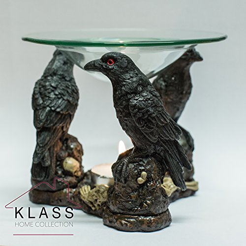Quemador De Aceite Tres Cuervos - Diseño Gótico