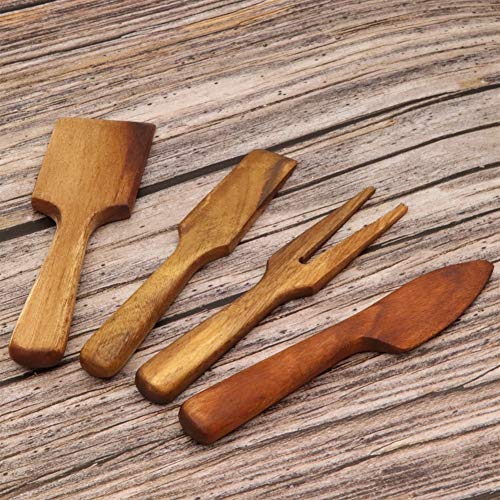 Queso ralladores Cuchillos de madera queso 4pcs madera Queso juego de cuchillos de queso máquina de cortar cortador cuchillos de madera herramientas de la cocina Kit de fabricación de queso