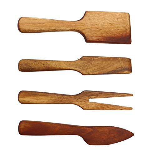 Queso ralladores Cuchillos de madera queso 4pcs madera Queso juego de cuchillos de queso máquina de cortar cortador cuchillos de madera herramientas de la cocina Kit de fabricación de queso