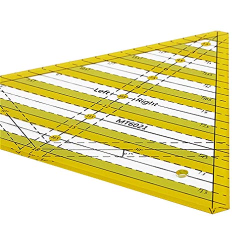 Quilting Ruler,Regla de Costura Regla de Mosaico Hecha a Mano DIY, Regla de Costura de acrílico de 1 Pieza Regla de Moda Francesa Franja de Tela Plantilla de triángulo de Acolchado de Mosaic