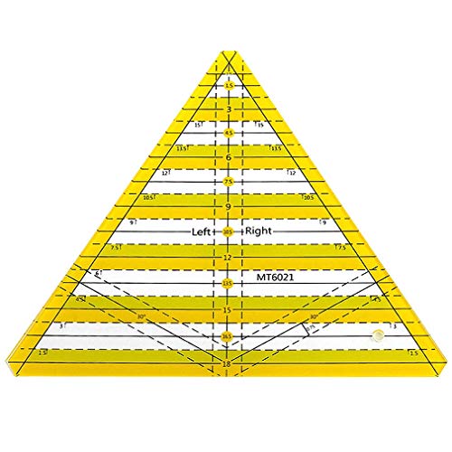 Quilting Ruler,Regla de Costura Regla de Mosaico Hecha a Mano DIY, Regla de Costura de acrílico de 1 Pieza Regla de Moda Francesa Franja de Tela Plantilla de triángulo de Acolchado de Mosaic