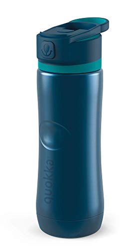 Quokka Spring - Azurite 600 ML |Botella Deportiva De Agua Acero Inoxidable - Mantiene el Frio |Botella Térmica De Doble Pared sin BPA - Boca de Silicona Anti-Goteo