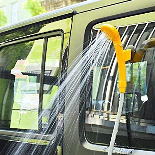 QUUY Ducha portátil para Acampar, Lavadora a presión de 12V Juego de Ducha para automóvil para Uso en Interiores al Aire Libre Lavado de Mascotas Lavado de automóviles Kit de Cubo Plegable