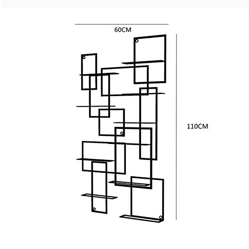 QWERTYUIOP Estante para Vino Colgante de Pared Soporte para exhibición de Vino para el hogar Marco de decoración de Pared Multi-Botella Negro 110 * 60cm