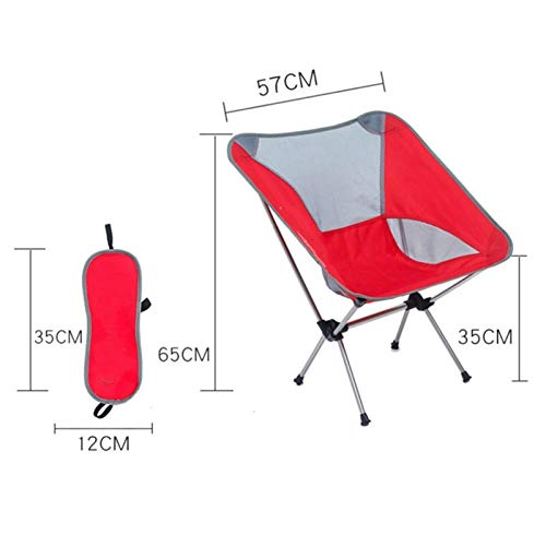 QWSX Taburete de Exterior Ultraligero Silla de Luna portátil Director de Pesca del Asiento al Aire Libre Silla de Aluminio Que acampaba móvil Plegable Muebles Sillón Fuerte y Robusto