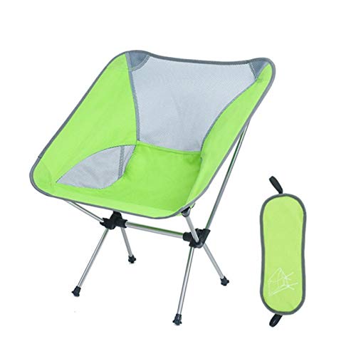 QWSX Taburete de Exterior Ultraligero Silla de Luna portátil Director de Pesca del Asiento al Aire Libre Silla de Aluminio Que acampaba móvil Plegable Muebles Sillón Fuerte y Robusto