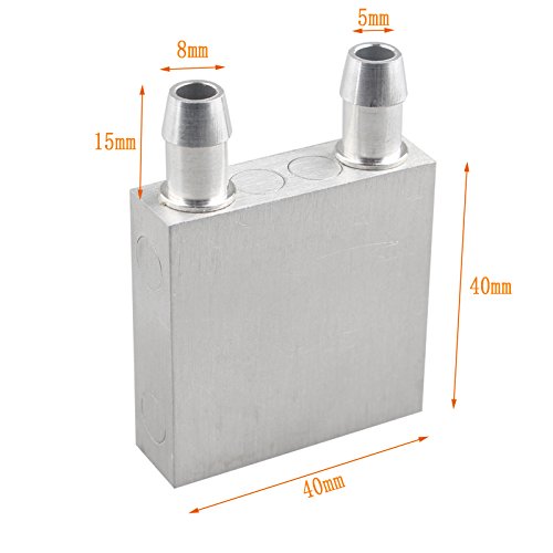 Radiador de disipador de calor refrigerado al agua 40 x 40 x 12 mm de aluminio, módulo de refrigeración líquida para CPU Semiconductor